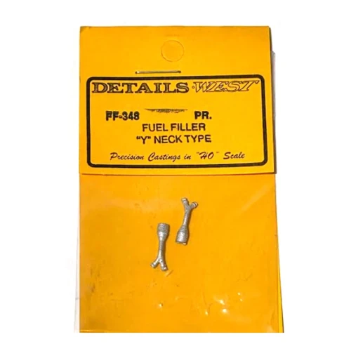 Details West ~ HO Scale ~ Fuel Fillers ~ "Y" Neck Type ~ pkg(2) ~ 348