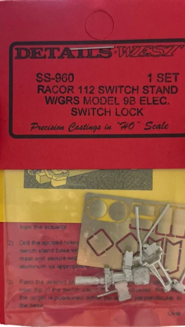 Details West ~ HO Scale ~ Racor 112 Switch Stand ~ 960