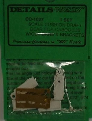Details West ~ HO Scale ~ Scale Cushion Draft Gear for Cabooses ~ 1027
