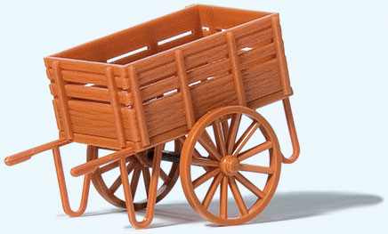 Preiser Kg ~ HO Scale ~ Flatbed Platform Hand Truck/Wagon ~ Assembled ~ 17711