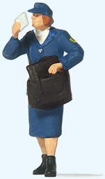 Preiser Kg ~ HO Scale ~ Post Woman Letter Carrier ~ 28243