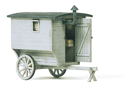 Preiser Kg ~ HO Scale ~ Farm Equipment ~ Shepherd's Trailer Kit ~ 17601