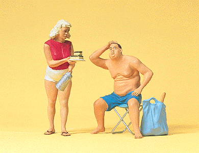 Preiser Kg ~ G Scale ~ Sports & Recreation ~ Campers Man & Woman ~ 45111