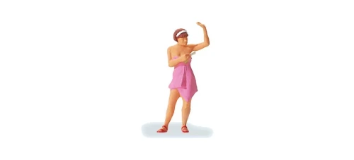 Preiser Kg ~ HO Scale ~ People At Home ~ Woman Spraying Deodorant ~ 28143