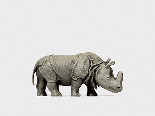 Preiser Kg ~ HO Scale ~ Animal ~ Indian Rhinoceros #2 ~ 590-29502