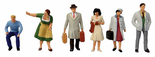 Preiser Kg ~ HO Scale ~ Motel Patrons & Staff ~ package(6) ~ 590-1010587