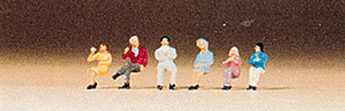 Preiser Kg ~ N Scale ~ Pedestrians ~ Sitting People #2 ~ 590-79014