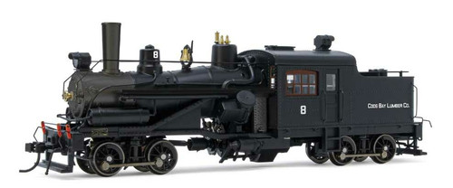 Rivarossi ~ HO Scale ~ 2-Truck Heisler ~ ESU LokSound 5 and DCC ~ Coos Bay Lumber Co. #8 (black, graphite) ~ 635-HR2947S