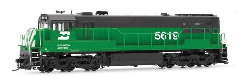 Rivarossi ~ HO Scale ~ GE U25C ~ Standard DC ~ Burlington Northern #5619 (Cascade Green, black, white) ~ 635-HR2888