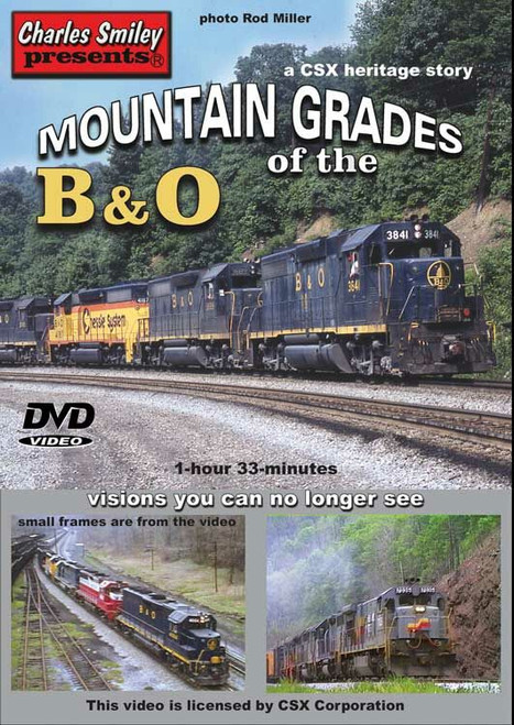 CHARLES SMILEY VIDEOS ~ All Scale ~ Mountain Grades of the B&O ~ 1 Hour, 33 Minutes ~ 656-136