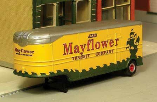 SYLVAN SCALE MODELS ~ HO Scale ~ 1947-1955 32' Fruehauf AeroVan Trailer ~ Resin Kit ~ With Mayflower Decals ~ 696-T0083