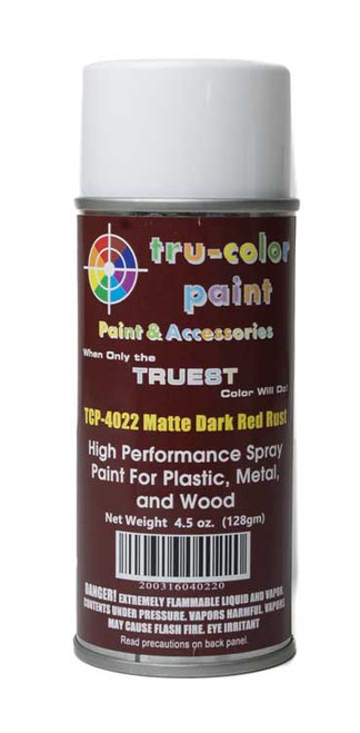 Tru-Color Paint ~ All Scale ~ Aerosol Spray Paint 4.5oz 135ml Can ~ Matte Rust Dark ~ 709-4022