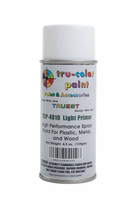 Tru-Color Paint ~ All Scale ~ Aerosol Spray Paint 4.5oz 135ml Can ~ Gloss Light Primer ~ 709-4010