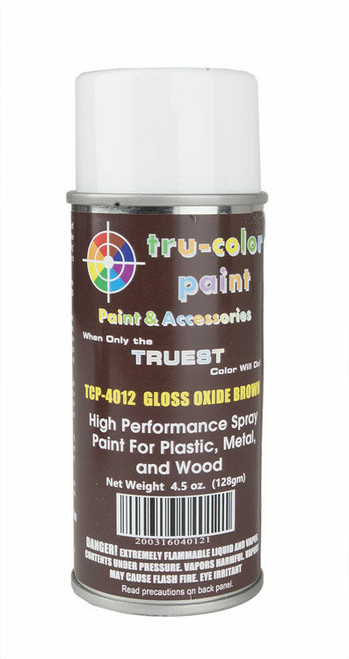 Tru-Color Paint ~ All Scale ~ Aerosol Spray Paint 4.5oz 135ml Can ~ Gloss Oxide Brown ~ 709-4012