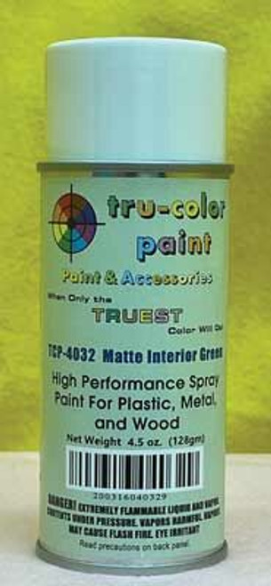 Tru-Color Paint ~ All Scale ~ Aerosol Spray Paint 4.5oz 135ml Can ~ ANA-611: Interior Green ~ 709-4032