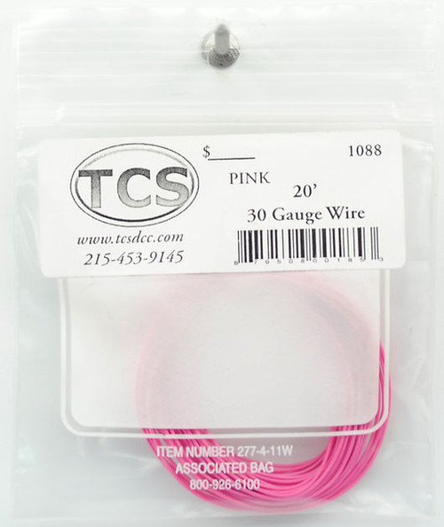 TCS ~ 20' 30-Gauge Wire ~ Pink ~ 1088