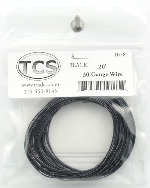 TCS ~ 10' 30 AWG Wire ~ Black ~ 1216