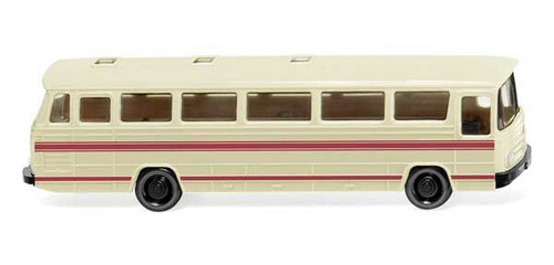 Wiking ~ N Scale ~ Mercedes-Benz O 302 Tour Bus ~ Assembled ~ Ivory, Red ~ 781-97102