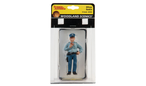 Woodland Scenics ~ G Scale ~ Cop w/Doughnut ~ A2532