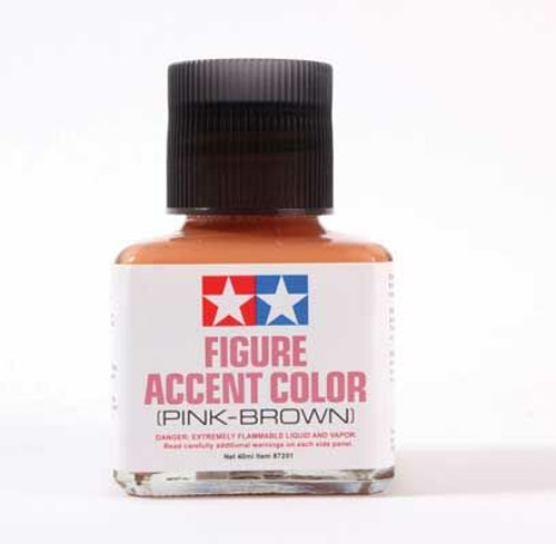 Tamiya Paints ~ All Scale ~ Figure Accent Color Wash 1.35oz 40ml ~ Pink-Brown ~ 865-87201