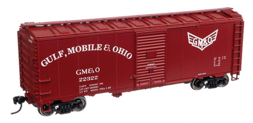 WalthersMainline ~ HO Scale ~ 40' Association of American Railroads 1944 Boxcar ~ Ready to Run ~ Gulf, Mobile & Ohio #22322 ~ 910-1359