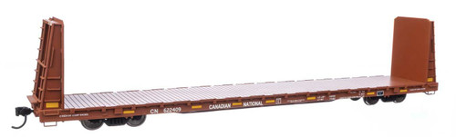 WalthersMainline ~ HO Scale ~ 68' Bulkhead Flatcar ~ Ready to Run ~ Canadian National #622409 ~ 910-50606