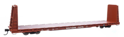 WalthersMainline ~ HO Scale ~ 68' Bulkhead Flatcar ~ Ready to Run ~ Southern Railway #114076 ~ 910-50610