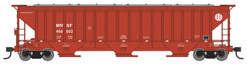 WalthersMainline ~ HO Scale ~ 57' Trinity 4750 3-Bay Covered Hopper ~ Ready to Run ~ BNSF #466002 ~ 910-49005