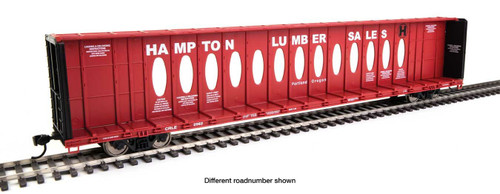 WalthersMainline ~ HO Scale ~ 72' Centerbeam Flatcar w/Opera Windows ~ Ready to Run ~ Hampton Lumber CRLE #2575 ~ 910-50710