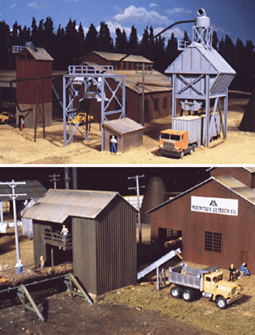 Walthers Cornerstone ~ HO Scale ~ Sawmill Outbuildings ~ Kit ~ 933-3144