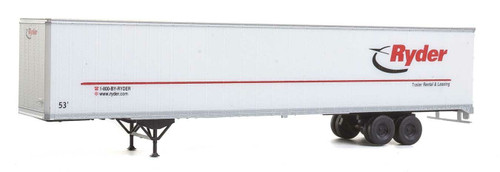 Walthers SceneMaster ~ HO Scale ~ 53' Stoughton Trailer 2-Pack ~ Assembled ~ Ryder ~ 949-2455