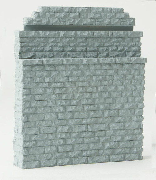 Walthers Cornerstone ~ HO Scale ~ Double-Track Railroad Bridge Stone Abutment ~ Resin Casting ~ Approximately 5 x 3/4 x 5-7/8" 12.7 x 1.9 x 14.9cm ~ 933-4584