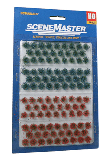 Walthers SceneMaster ~ HO Scale ~ Grass Tufts ~ package(104) ~ 1/4" 0.6cm Tall ~ Wildflower Patches ~ 949-1106