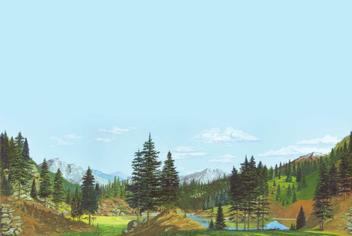 Walthers SceneMaster ~ HO Scale ~ Background Scene 24 x 36" 60 x 90cm ~ Instant Horizons ~ Tall Timber ~ 949-702