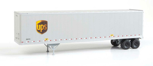 Walthers SceneMaster ~ HO Scale ~ 45' Stoughton Trailer 2-Pack ~ Assembled ~ United Parcel Service (Modern Shield Logo; gray, brown, yellow) ~ 949-2213