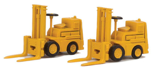 Walthers SceneMaster ~ HO Scale ~ Forklift 2-Pack ~ Assembled ~ Yellow ~ 949-4164