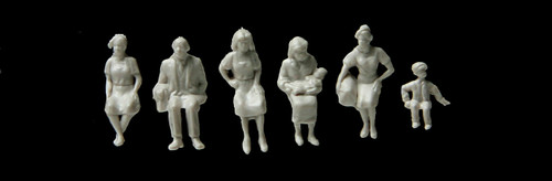 Walthers SceneMaster ~ HO Scale ~ Sitting Figures ~ Unpainted ~ package(72) ~ 949-6051