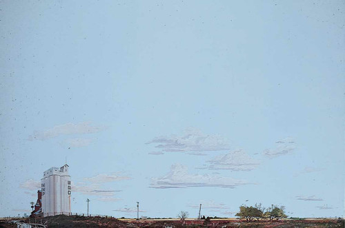 Walthers SceneMaster ~ HO Scale ~ Background Scene 24 x 36" 60 x 90cm ~ Instant Horizons ~ Prairie/Grain Elevator ~ 949-709