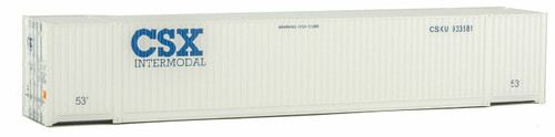 Walthers SceneMaster ~ HO Scale ~ 53' Singamas Corrugated-Side Container ~ Assembled ~ CSX Transportation (white, blue) ~ 949-8520