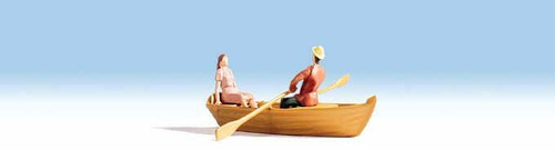 Walthers SceneMaster ~ HO Scale ~ Row Boat and 2 Passengers ~ 949-6062