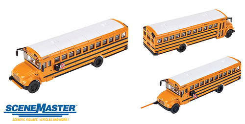 Walthers SceneMaster ~ HO Scale ~ International CE School Bus ~ Assembled ~ Yellow, White