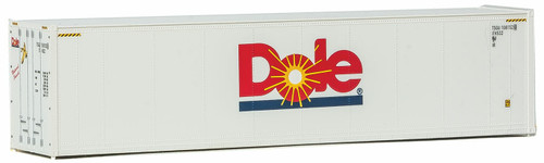 Walthers SceneMaster ~ Ho Scale ~ 40' Hi-Cube Smooth-Side Reefer Container ~ Assembled ~ Dole (white, red, blue) ~ 949-8359