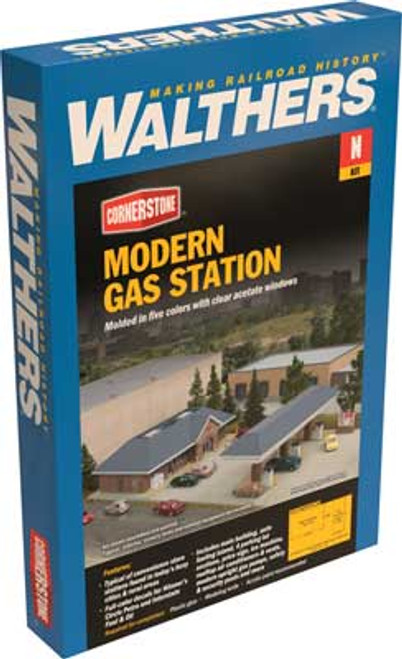 Walthers Cornerstone ~ N Scale ~ Modern Gas Station ~ 933-3885