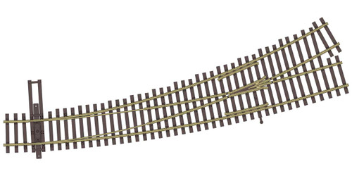 Walthers WalthersTrack ~ HO Scale ~ Code 83 Nickel Silver DCC-Friendly Curved Turnout - 24 and 36" Radii ~  948-83067