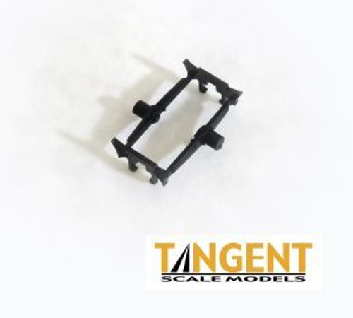 Tangent ~ HO Scale ~ Truck-Mounted Brake Beam Parts for Tangent SKU 420-428 100-Ton Low-Profile Barber S-2 Roller Bearing Truck with Roller Bearing Caps ~ 36" Wheels ~ 1 Pair ~ 452