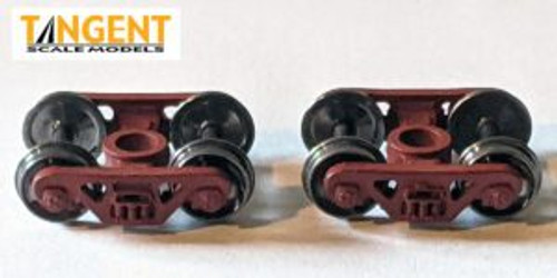 Tangent ~ N Scale ~ 100 Ton Trucks Red ~ 1 Pair ~ 551