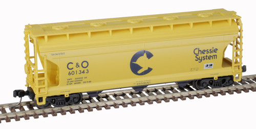 Atlas N Scale  ~ C&O Chessie ~ ACF 3560 Center Flow Hopper #601343