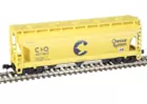 Atlas N Scale ~ New 2024 ~ C&O Chessie ~ ACF 3560 Center Flow Hopper #601343