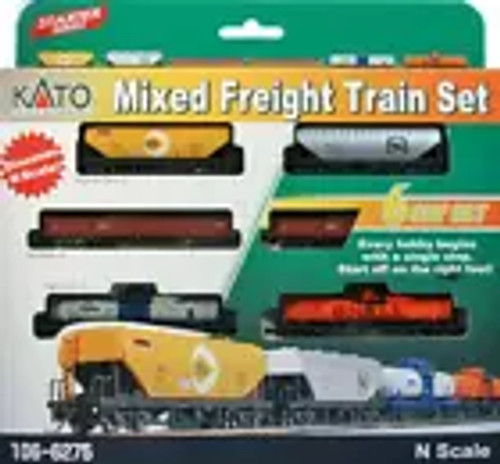 Kato N Scale ~ New 2024 ~ Mixed Freight Train Car Set ~ 6 Pieces ~ 106-6275