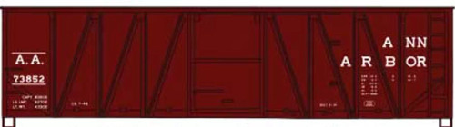 Accurail ~ HO Scale ~ Ann Arbor ~ 40' Single-Sheathed Wood Boxcar w/Wood Doors & Steel Ends ~ 4330 Accurail ~ HO Scale ~ Ann Arbor ~ 40' Single-Sheathed Wood Boxcar w/Wood Doors & Steel Ends ~ 4330